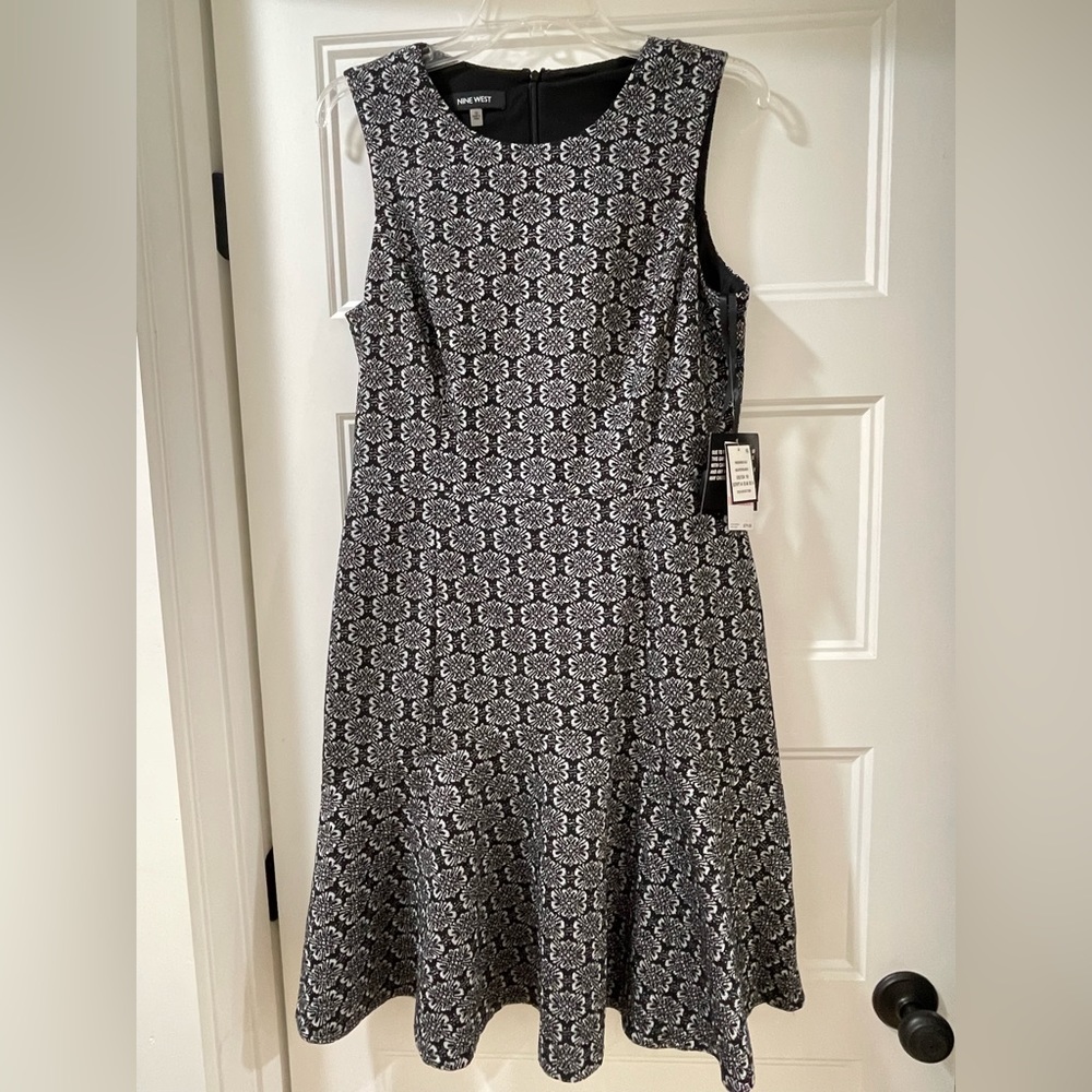 Dress, Nine West size 10 black and grey sparkle